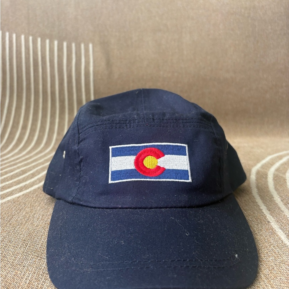 Navy Cap with Colorado Flag Patch